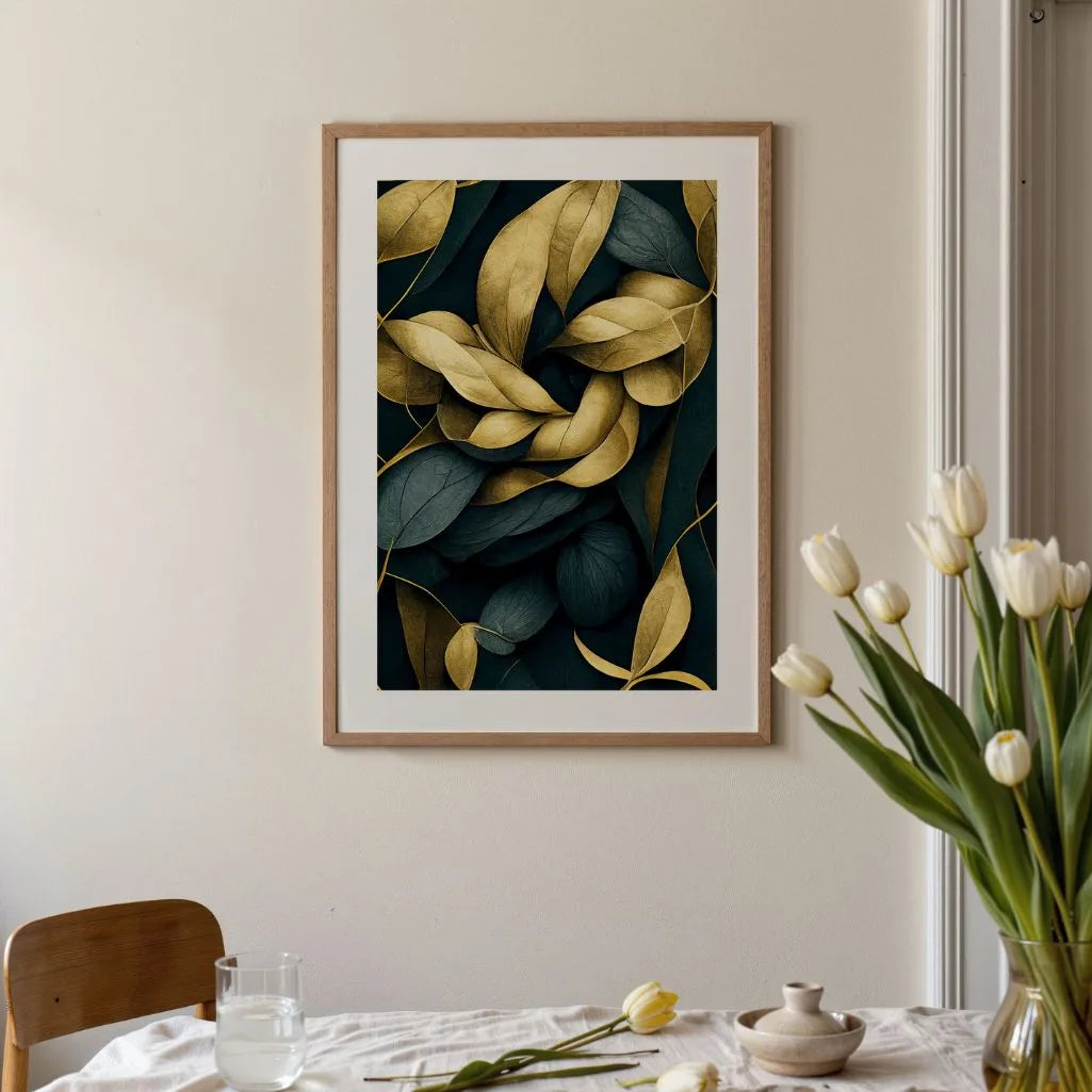 Golden Wreath Poster