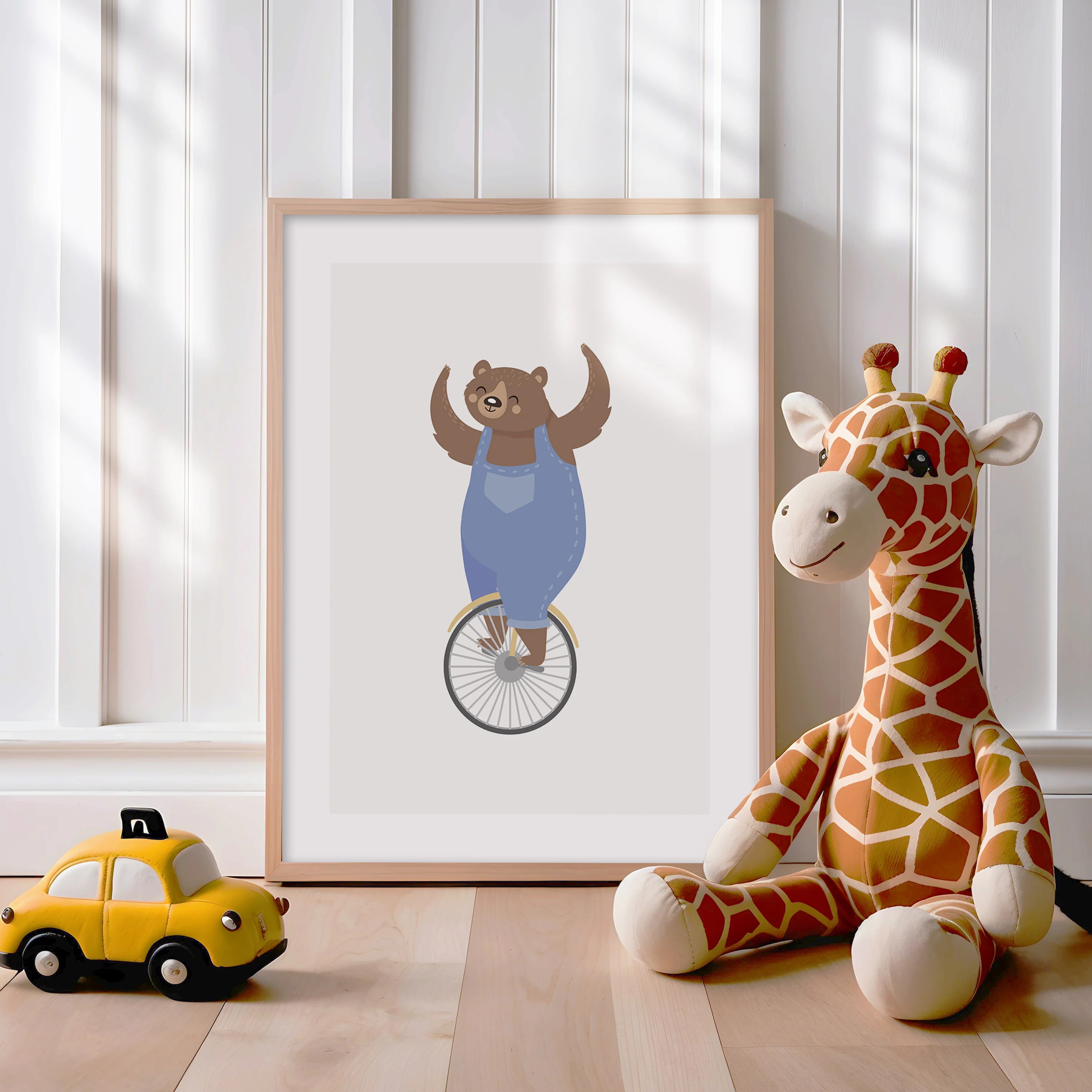 Bear On A Unicycle Poster